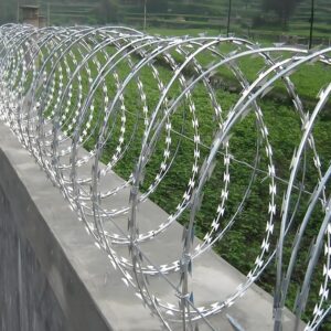 Home galvanized razor wire
